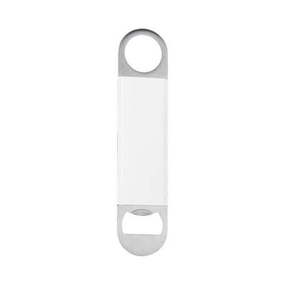 Metal bottle opener made of steel and eco-leather for sublimation